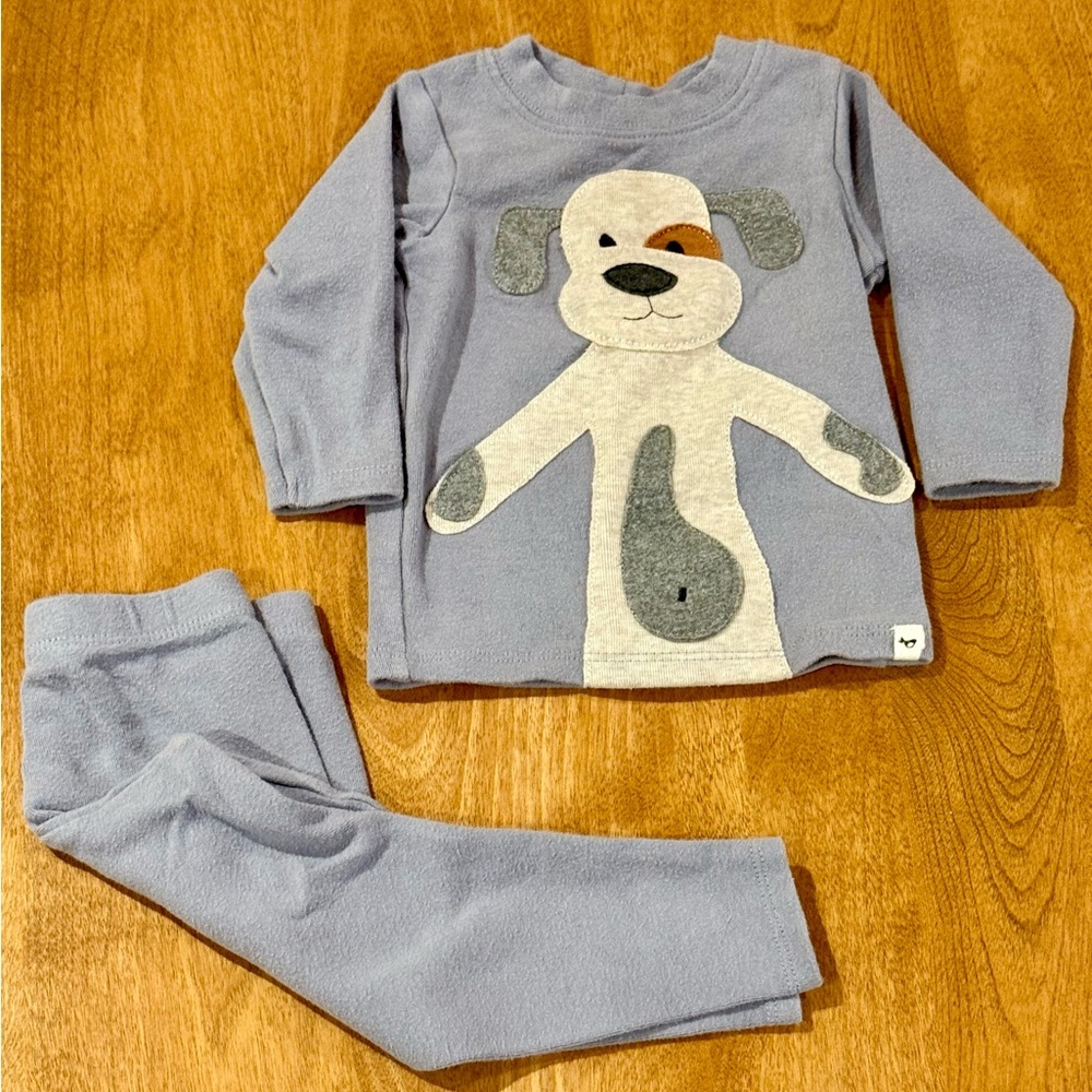 Oh Baby! Blue and gray puppy matching set: